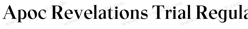 Apoc Revelations Trial Regular字体转换